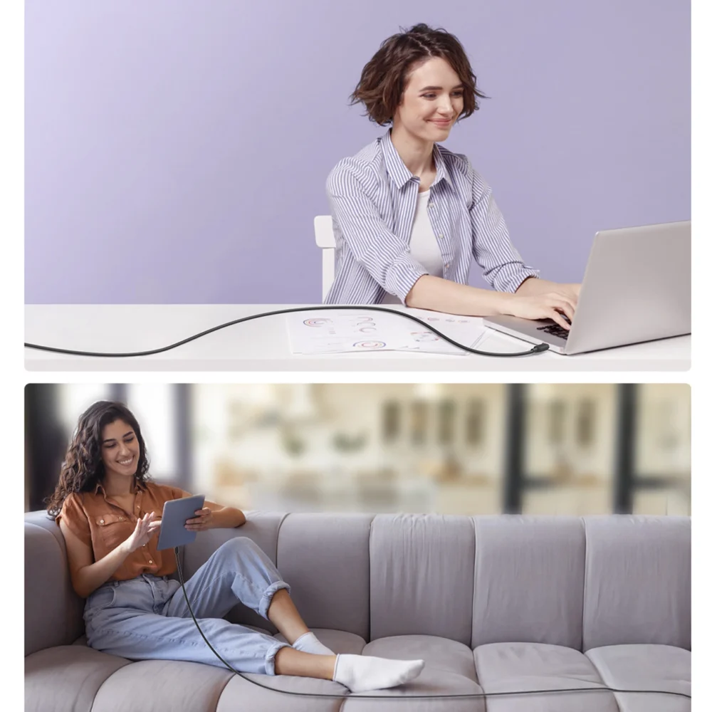 Joyroom Multi-Color Series A14 USB-C / USB-C 100W Cable 1.2m - Blackeng