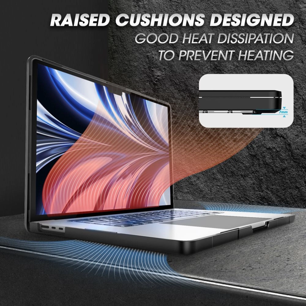 Unicorn Beetle Supcase Case for MacBook Air 15 M2 / M3 / 2023-2024 - Blackeng