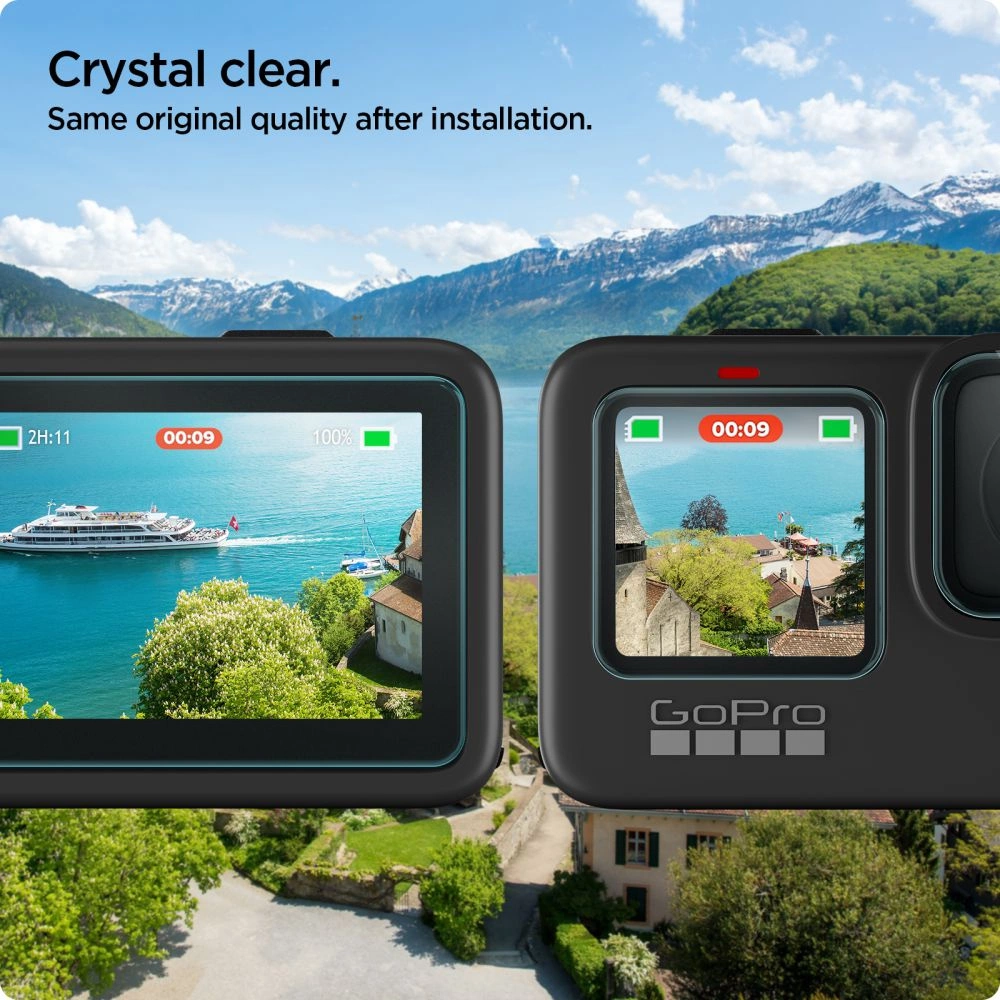 Spigen Glass.tR Slim Tempered Glass + Film 2-Set for GoPro Hero 9 / 10 / 11 / 12 - Transparenteng