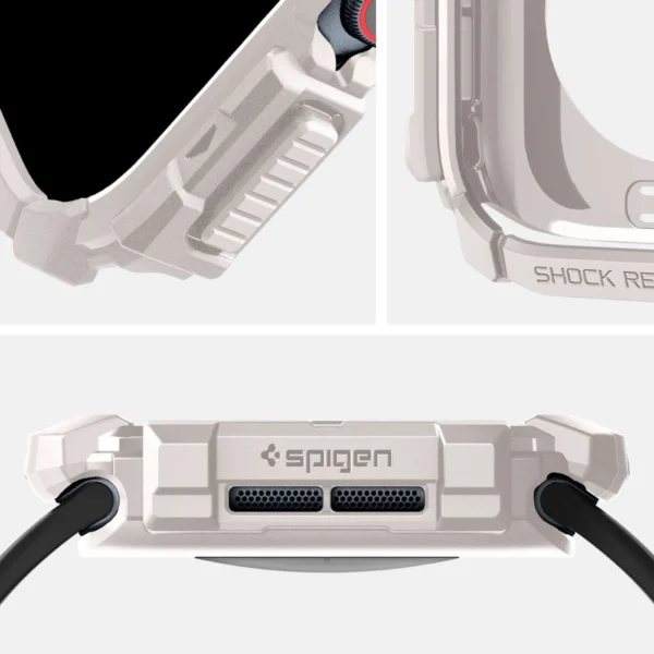 Spigen Rugged Armor Strap for Apple Watch 10 46mm - Beigeeng