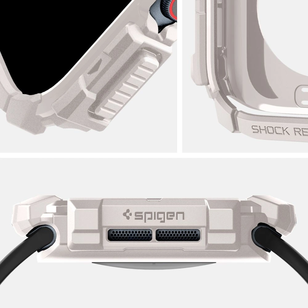 Spigen Rugged Armor Strap for Apple Watch 10 46mm - Beigeeng