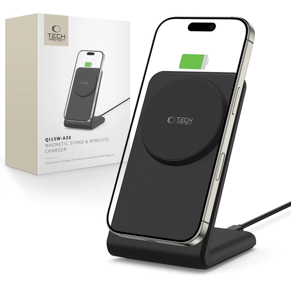 Tech-Protect QI15W-A38 MagSafe Wireless Charger - Blackeng
