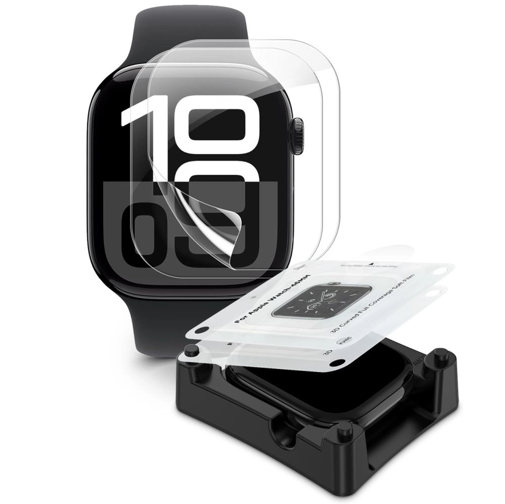 Tech-Protect Supreme Hydrogel Film Set 2-pack for Apple Watch 10 42 mm - transparenteng