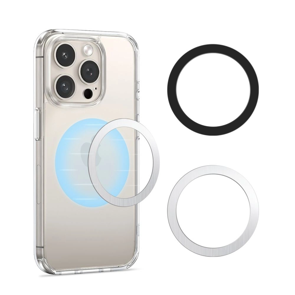 Tech-Protect MMP-110 2in1 Magnetic Ring with MagSafe - Silver-Blackeng