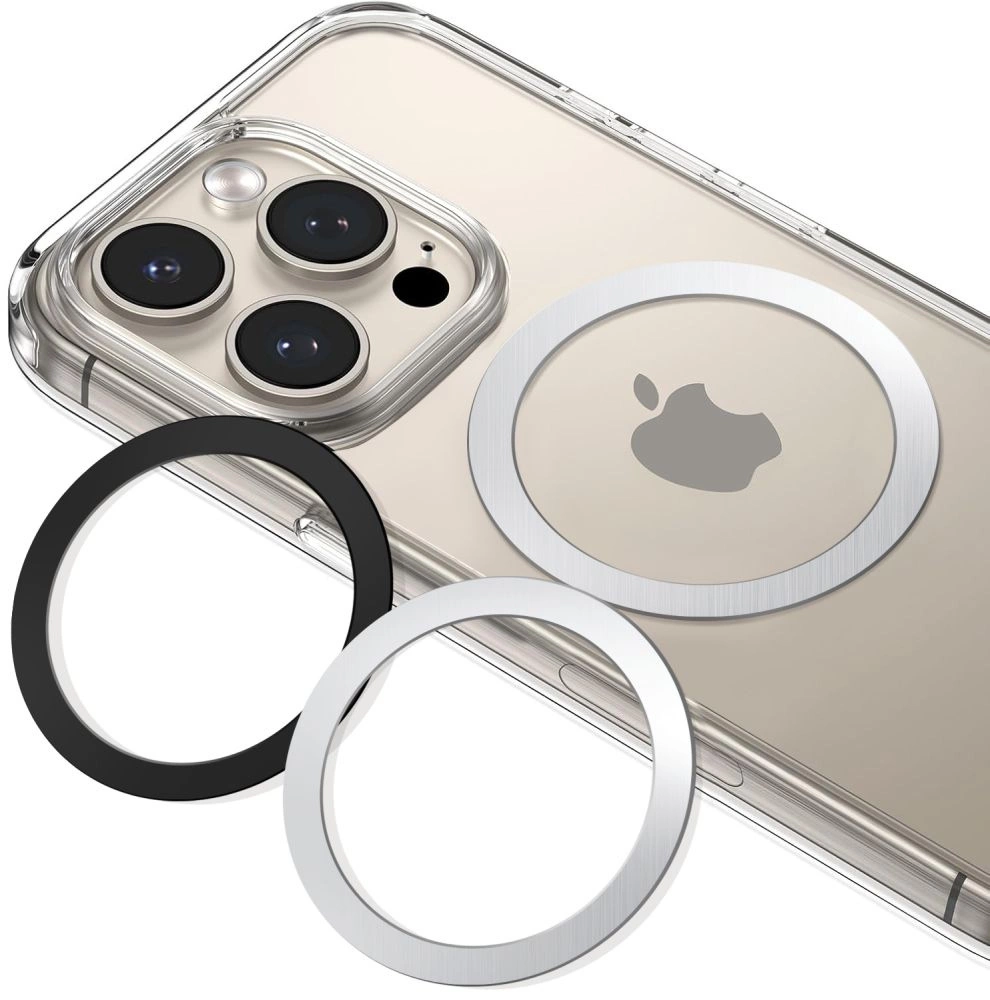 Tech-Protect MMP-110 2in1 Magnetic Ring with MagSafe - Silver-Blackeng