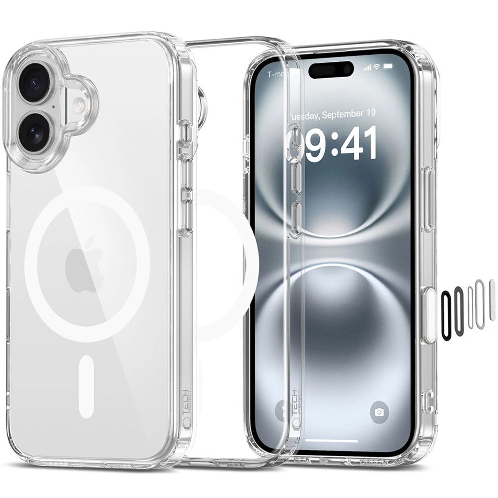 Tech-Protect Flexair Hybrid CC Magsafe iPhone 16 Case - Cleareng