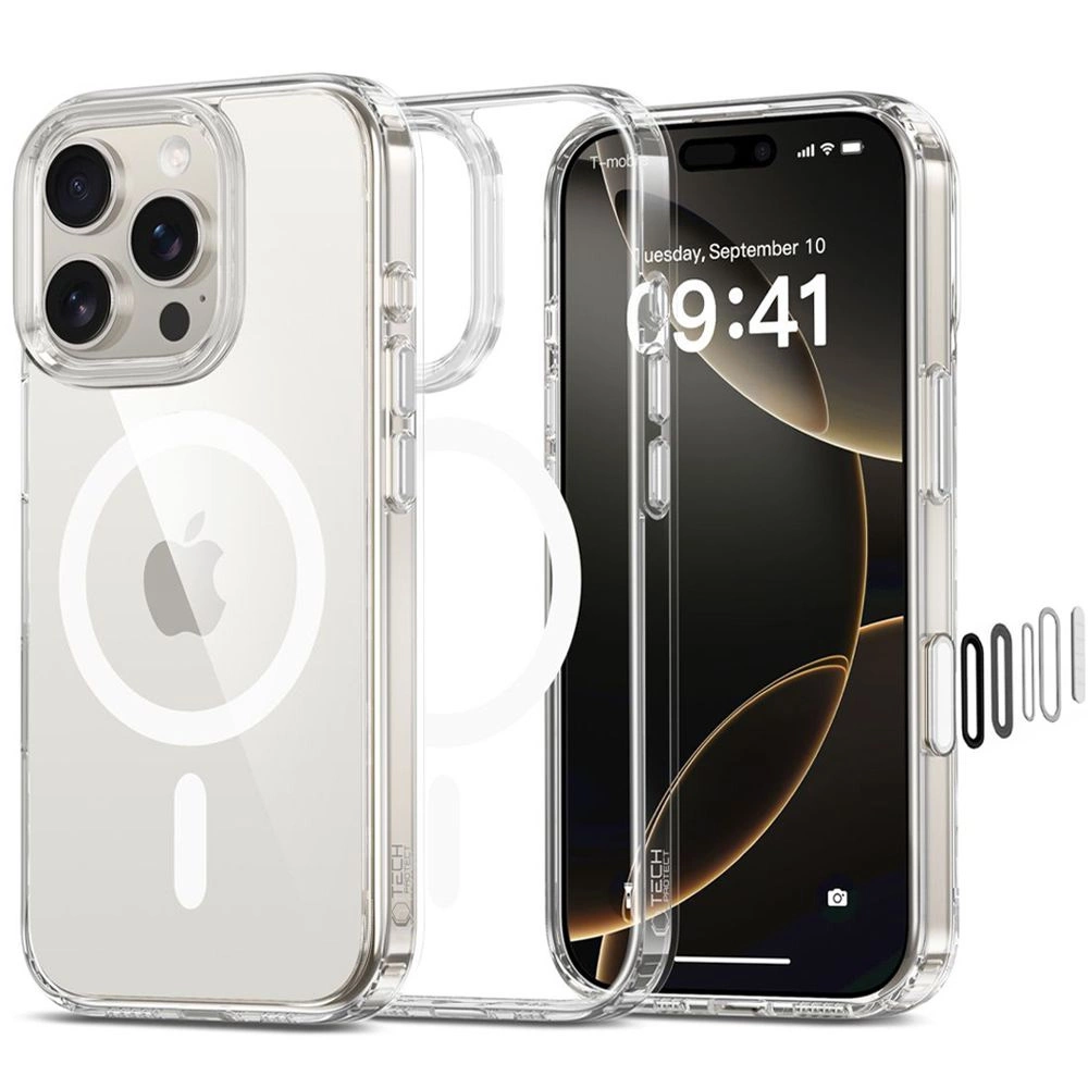 Tech-Protect Flexair Hybrid CC Magsafe iPhone 16 Pro Case - Cleareng