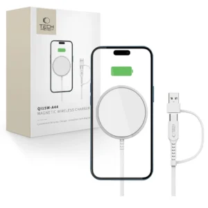 Tech-Protect QI15W-A44 Magnetic Wireless Charger with MagSafe - Whiteeng