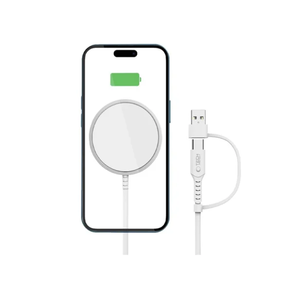 Tech-Protect QI15W-A44 Magnetic Wireless Charger with MagSafe - Whiteeng