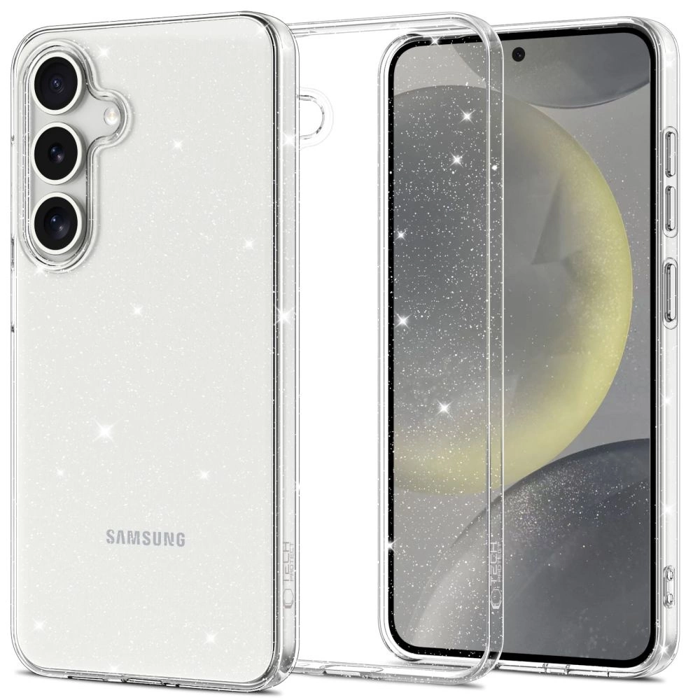 Tech-Protect FlexAir Case for Samsung Galaxy S25 - Clear-Glittereng