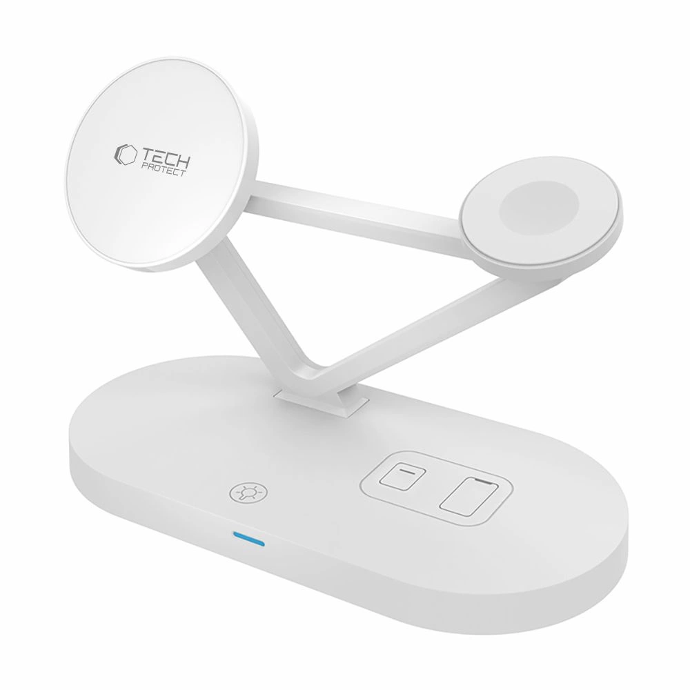 Tech-Protect QI15W-A41 3in1 Wireless Charger with MagSafe for Apple Devices - Whiteeng