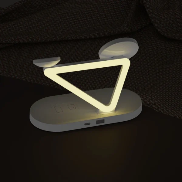 Tech-Protect QI15W-A41 3in1 Wireless Charger with MagSafe for Apple Devices - Whiteeng