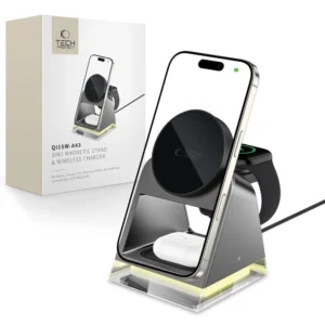 Tech-Protect QI15W-A43 3in1 Wireless Charger with MagSafe for Apple Devices - Blackeng
