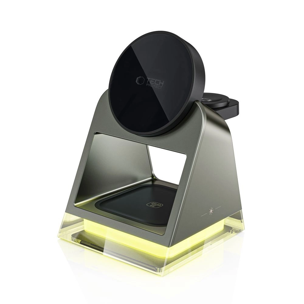 Tech-Protect QI15W-A43 3in1 Wireless Charger with MagSafe for Apple Devices - Blackeng