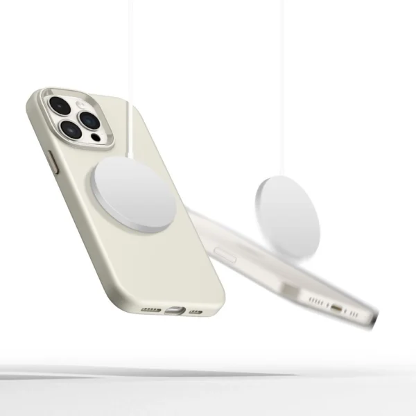 Tech-Protect Silicone PU Case MagSafe for iPhone 15 Pro Max - Beigeeng