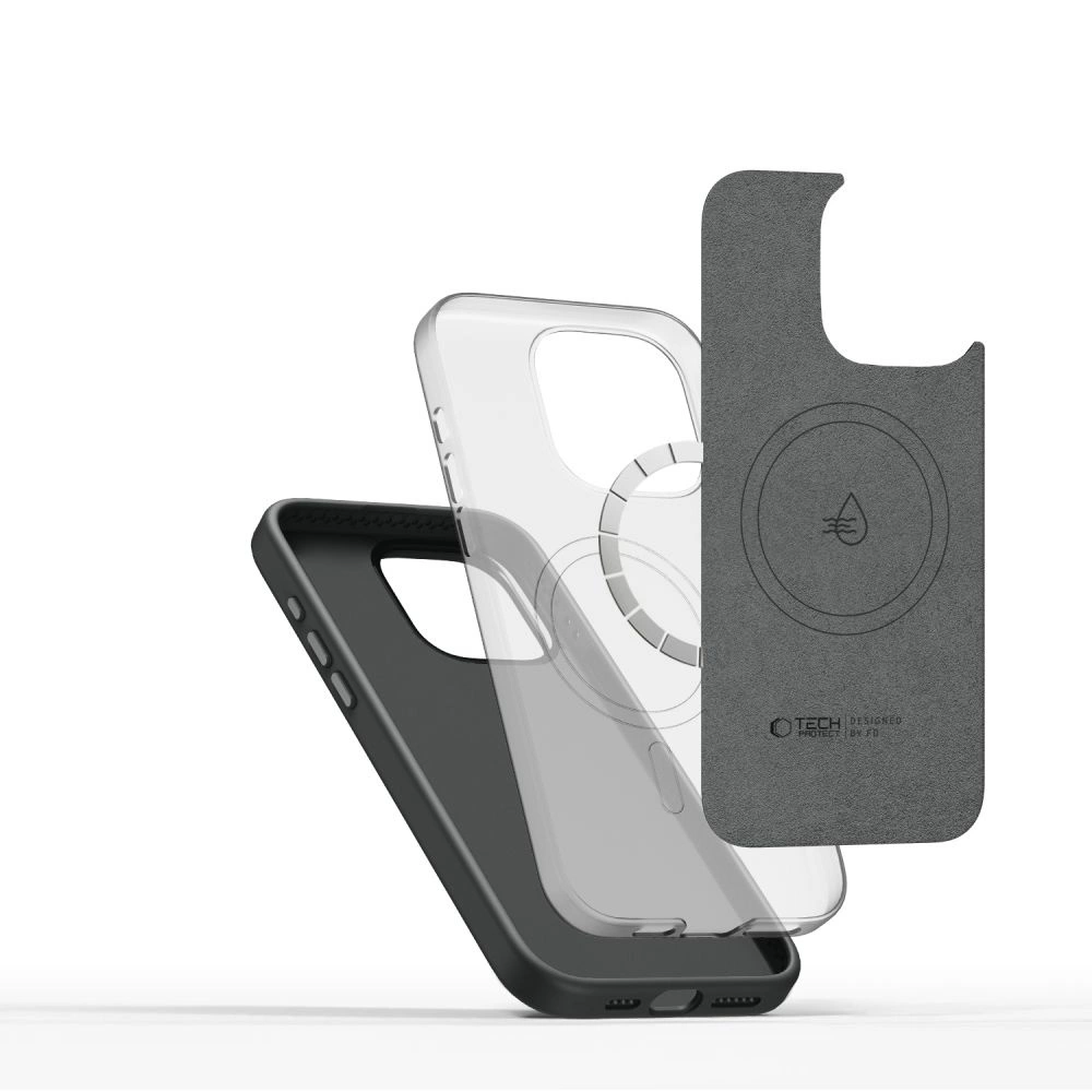 Tech-Protect Silicone PU Case MagSafe for iPhone 15 Pro - Grayeng