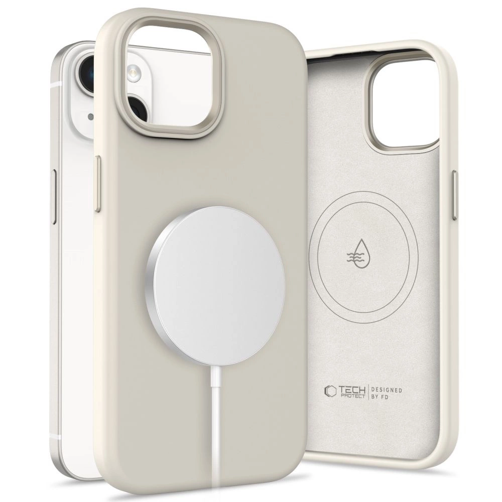 Tech-Protect Silicone PU Case MagSafe for iPhone 14 - Beigeeng