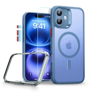 ESR Classic Pro Set Halolock MagSafe case for iPhone 16 - blueeng