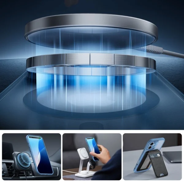 ESR Classic Pro Set Halolock MagSafe case for iPhone 16 - blueeng