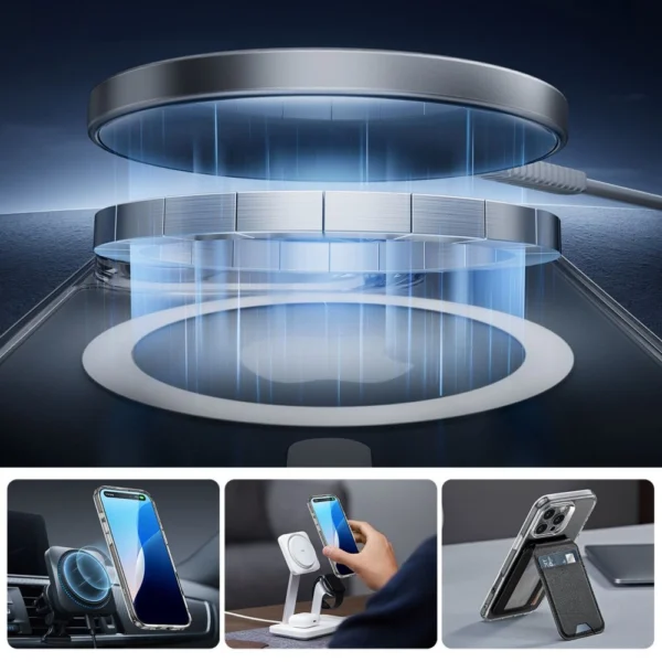 ESR Classic Pro Set Halolock MagSafe Case for iPhone 16 Pro Max - Cleareng