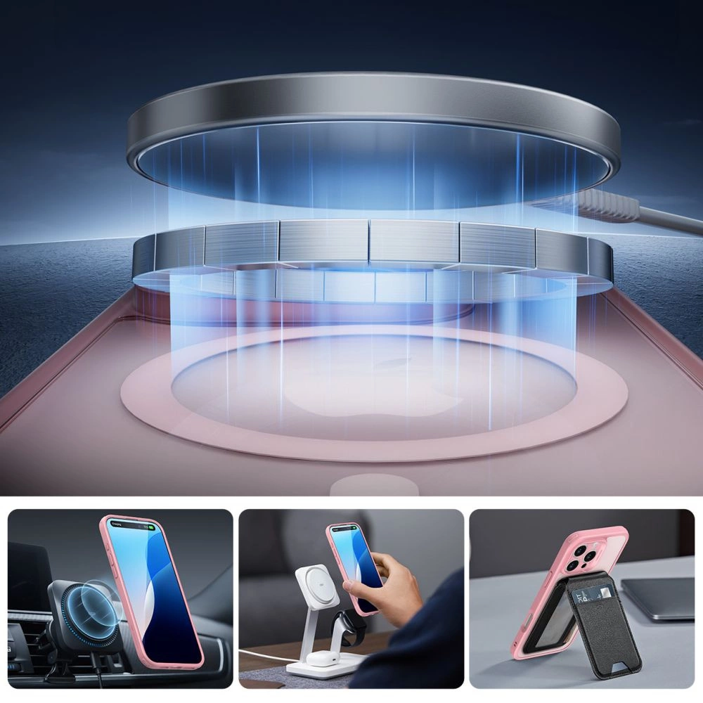 ESR Classic Pro Set Halolock MagSafe Case for iPhone 16 Pro Max - Pinkeng