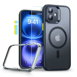 ESR Classic Pro Set Halolock MagSafe case for iPhone 16 - blackeng