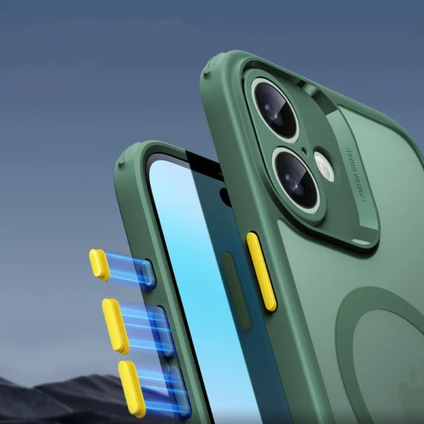 ESR Classic Pro Set Halolock MagSafe iPhone 16 Case - Greeneng