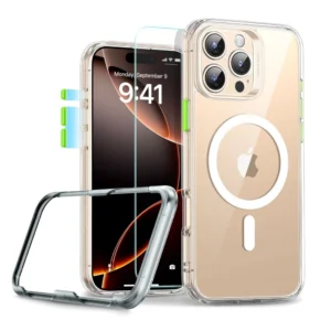 ESR Classic Pro Set Halolock MagSafe Case for iPhone 16 Pro - Cleareng