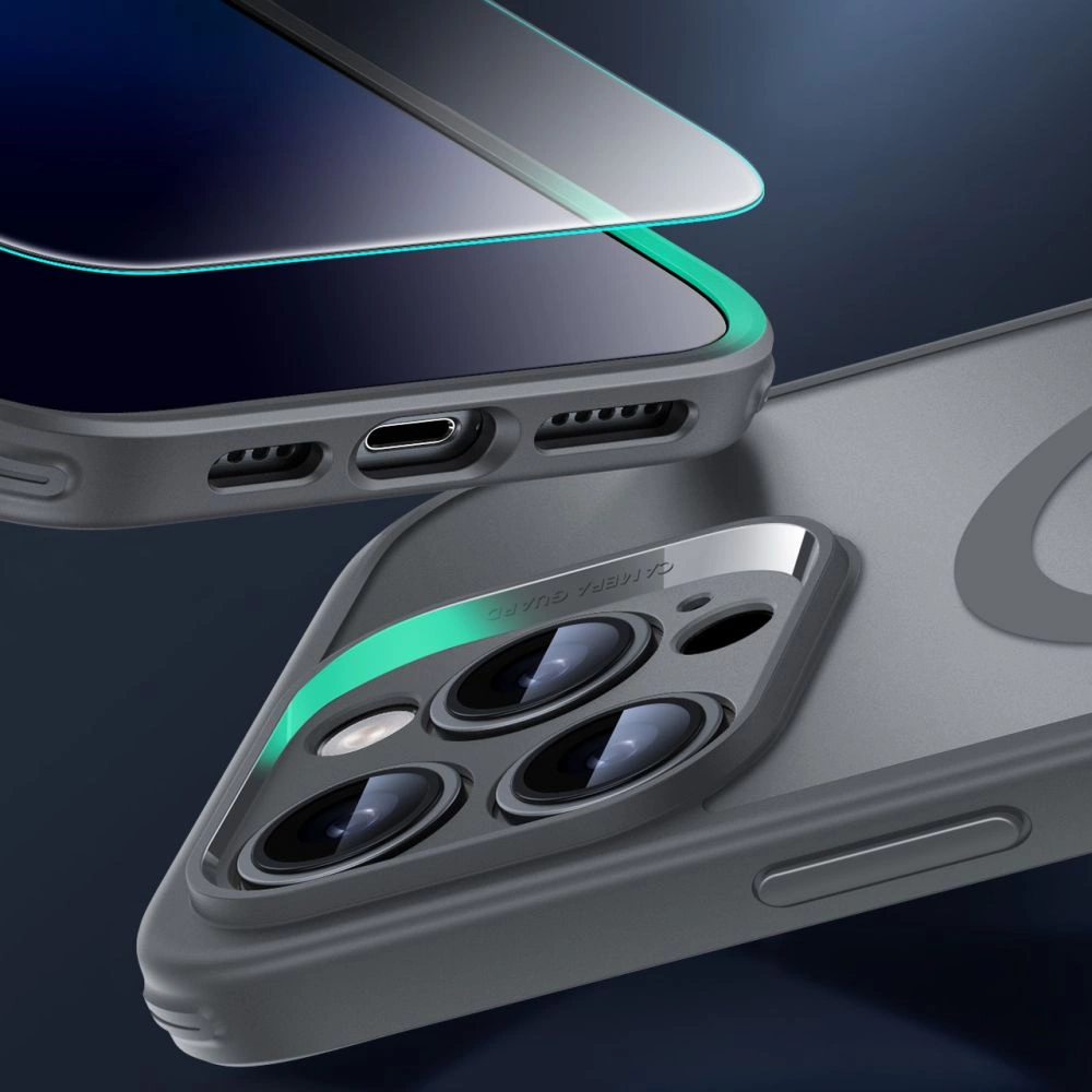 ESR Classic Pro Set Halolock MagSafe iPhone 16 Pro Case - Grayeng