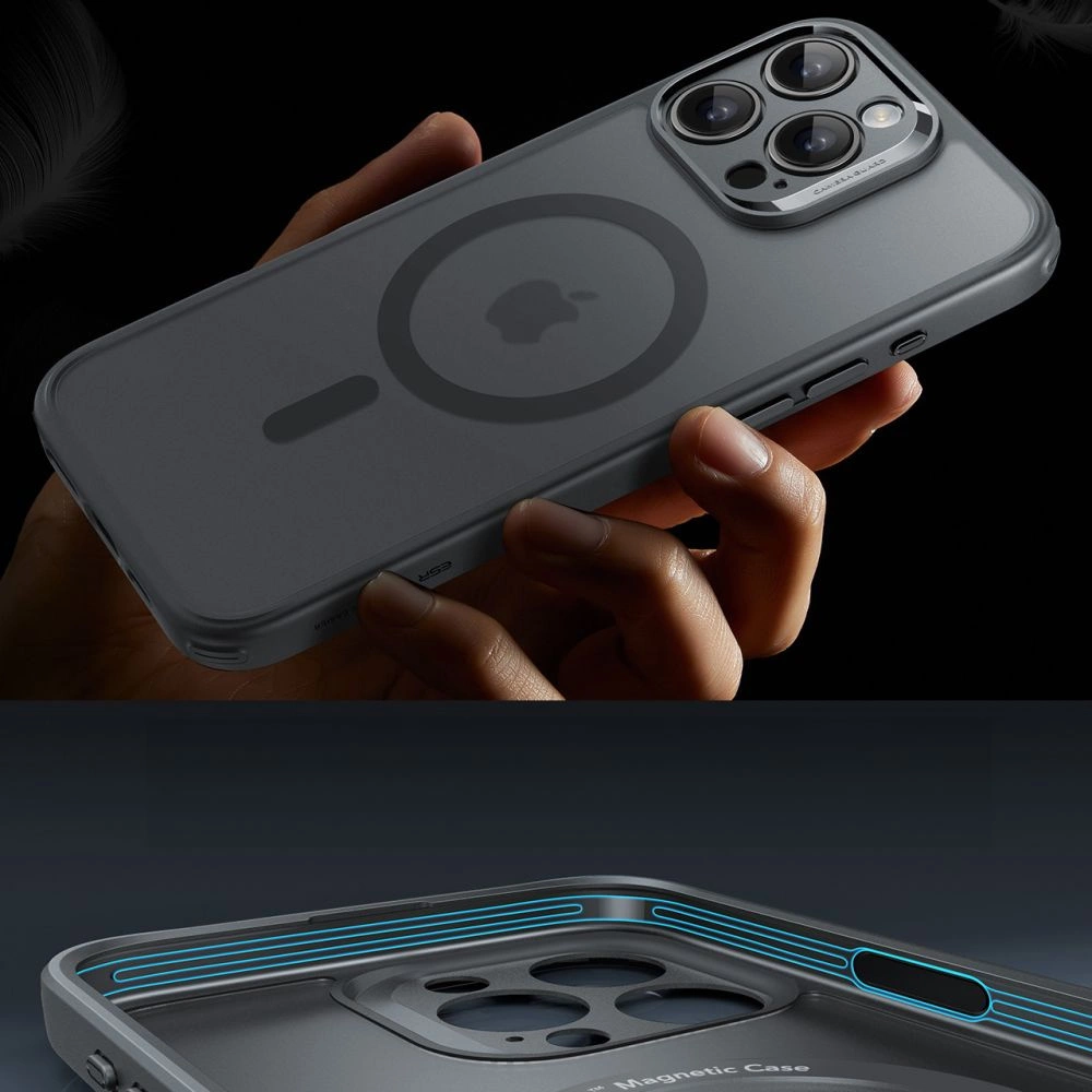 ESR Classic Pro Set Halolock MagSafe iPhone 16 Pro Case - Grayeng