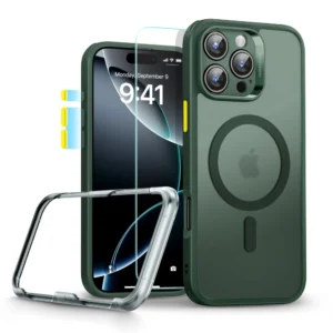 ESR Classic Pro Set Halolock MagSafe iPhone 16 Pro Case - Greeneng