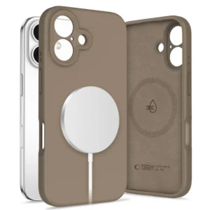 Tech-Protect Liquid Silicone MagSafe iPhone 16 Case - Browneng