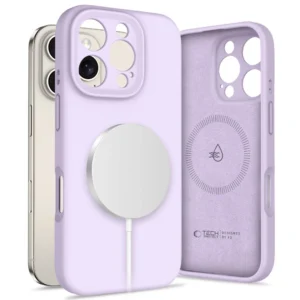 Tech-Protect Liquid Silicone MagSafe Case for iPhone 16 Pro Max - Purpleeng