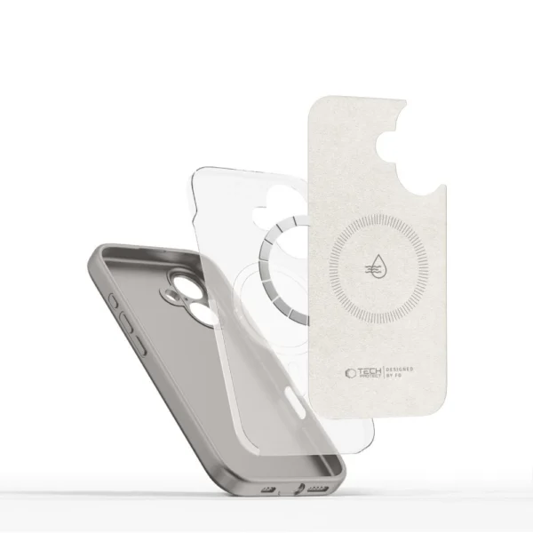 Tech-Protect Liquid Silicone MagSafe iPhone 16 Case - Grayeng