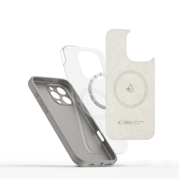 Tech-Protect Liquid Silicone MagSafe iPhone 16 Pro Case - Grayeng