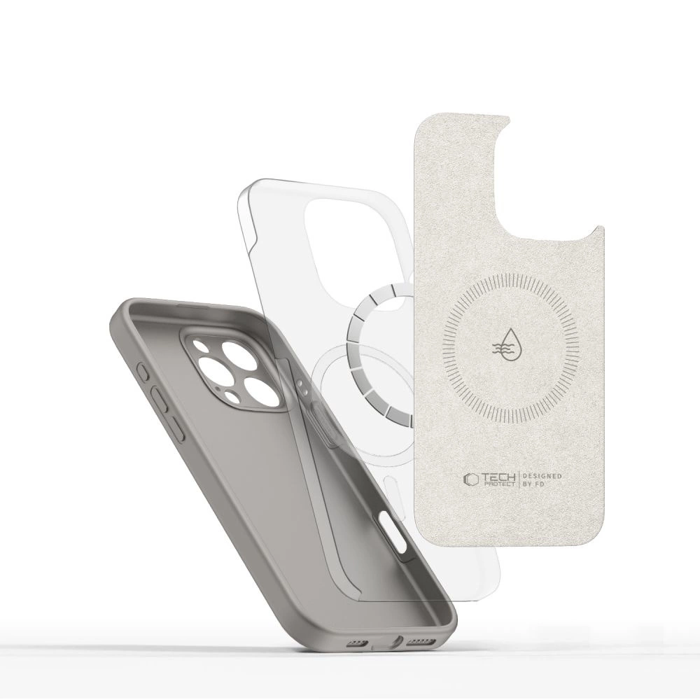 Tech-Protect Liquid Silicone MagSafe iPhone 16 Pro Case - Grayeng