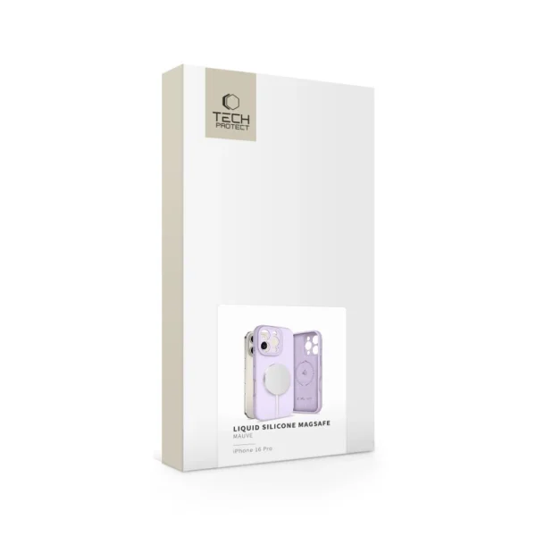 Tech-Protect Liquid Silicone MagSafe iPhone 16 Pro Case - Purpleeng
