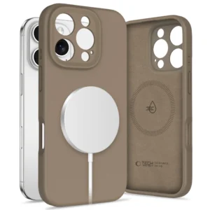 Tech-Protect Liquid Silicone MagSafe Case for iPhone 16 Pro Max - Browneng