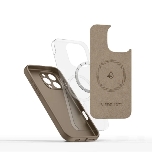 Tech-Protect Liquid Silicone MagSafe Case for iPhone 16 Pro Max - Browneng