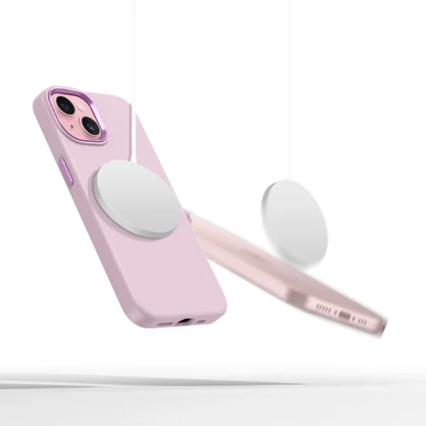 Tech-Protect Silicone PU MagSafe iPhone 15 Case - Pinkeng