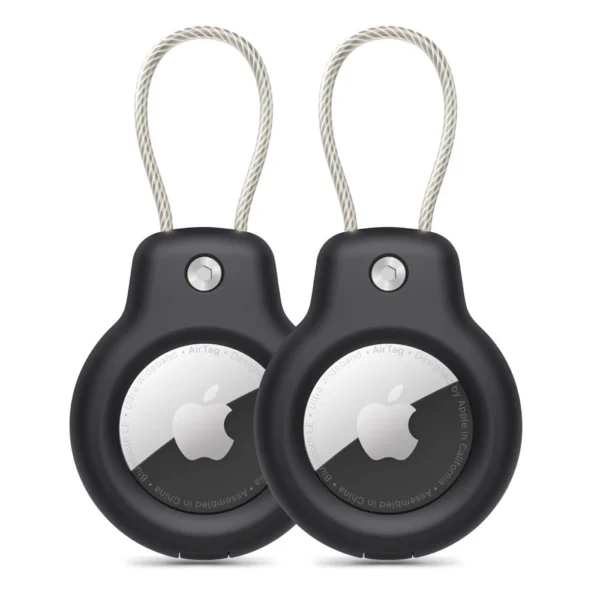 Tech-Protect Rough Vein 2-pack case for Apple AirTag - blackeng