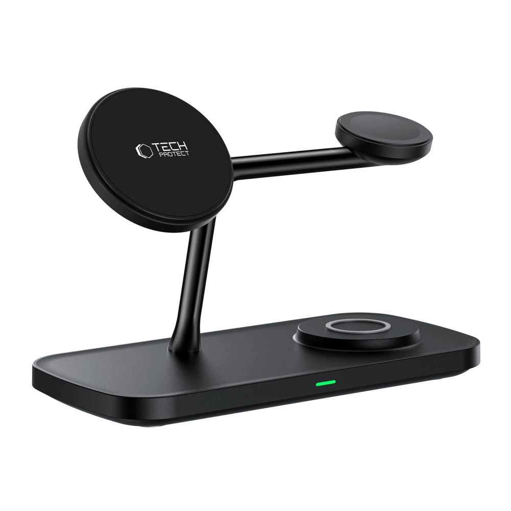 Tech-Protect QI15W-A45 3in1 Wireless Charger with MagSafe for Apple Devices - Blackeng