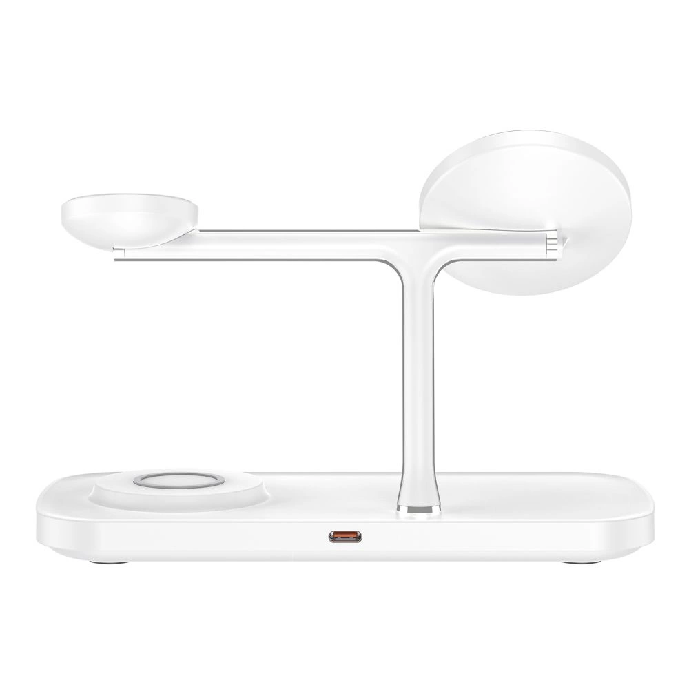 Tech-Protect QI15W-A45 3in1 Wireless Charger with MagSafe for Apple Devices - Whiteeng