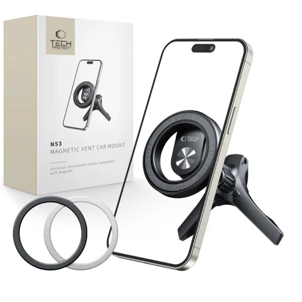 Tech-Protect N53 Car Air Vent Holder with MagSafe Rings - Blackeng