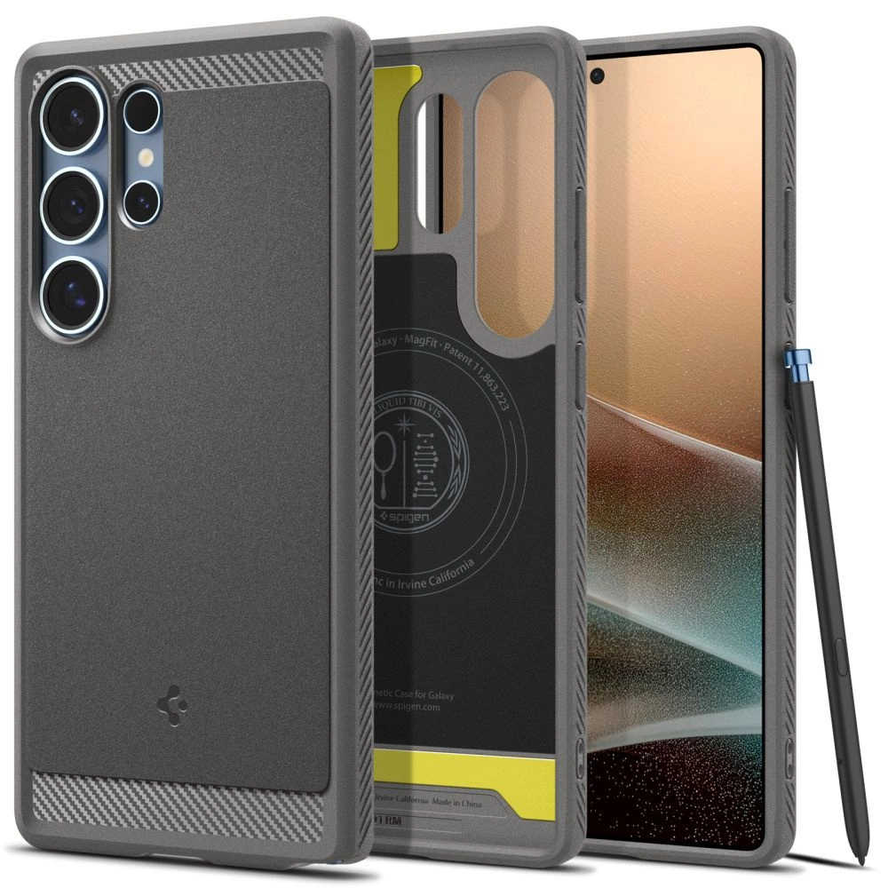 Spigen Rugged Armor Mag MagSafe Case for Samsung Galaxy S25 - Grayeng