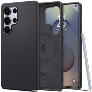 Spigen Silicone Fit Mag Case for Samsung Galaxy S25 Ultra - Blackeng
