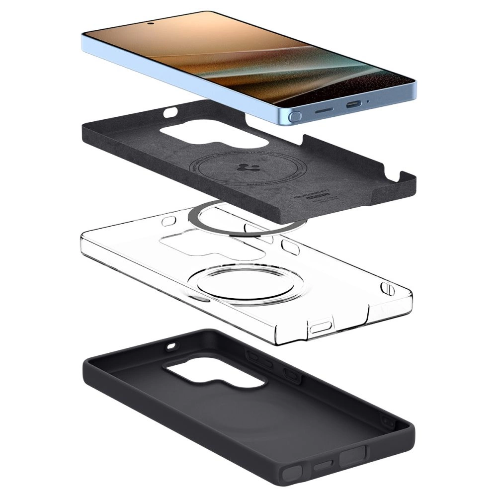 Spigen Silicone Fit Mag Case for Samsung Galaxy S25 Ultra - Blackeng
