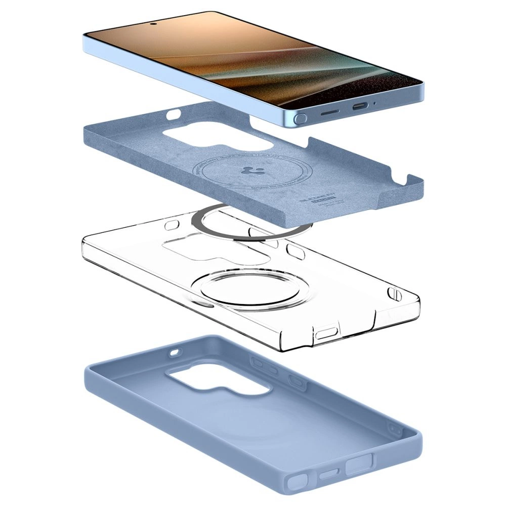 Spigen Silicone Fit Mag Case for Samsung Galaxy S25 Ultra - Blueeng