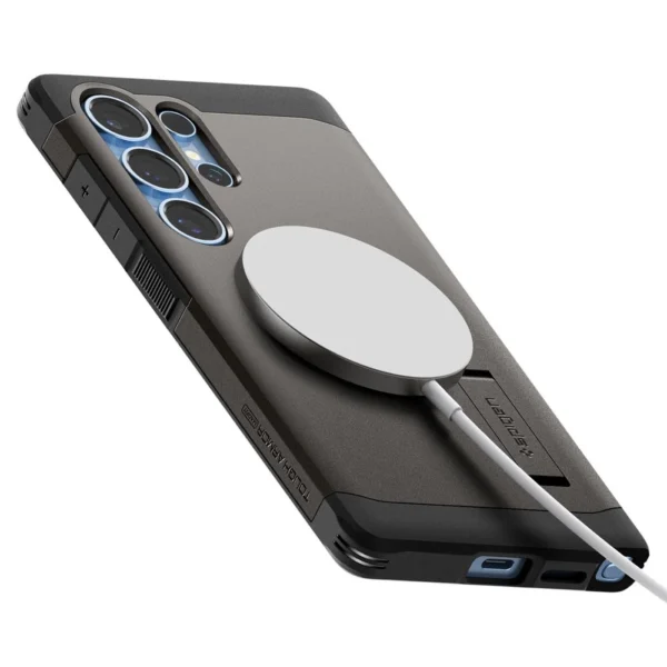 Spigen Tough Armor MagSafe Case for Samsung Galaxy S25 Ultra - Grayeng
