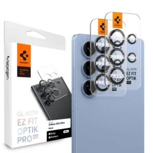 Spigen Optik Pro GLAS.TR EZ FIT 2-pack Camera Cover for Samsung Galaxy S25 Ultra - Blackeng
